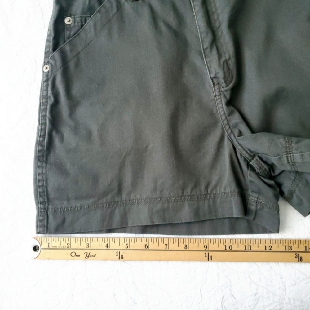 Palmetto's Vintage Army Green High Waisted Boho Festival Shorts, Size 9 - Picture 11 of 16